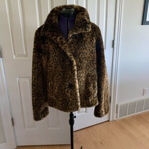 Lucky Brand Leopard Fur Jacket